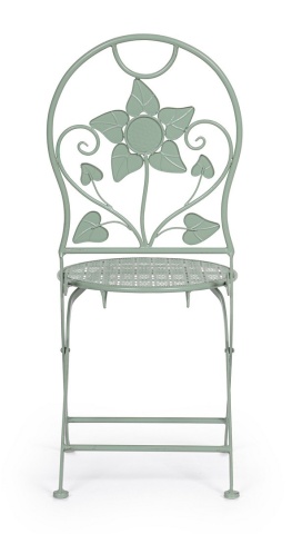 Set de 2 scaune pliabile din oțel, culoare salvie, 40x40x94 cm - Img 5