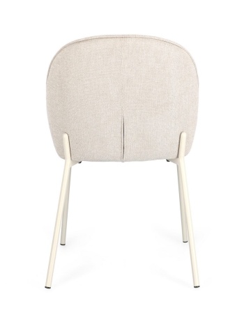 Set de 2 scaune Wendy tapitate bej, 54x60x83 cm - Img 5