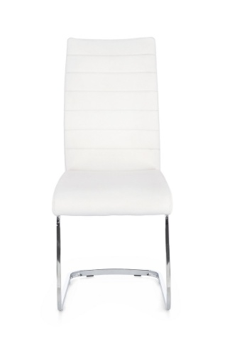 Set de 4 scaune Myra din piele ecologică, alb, 41x60x98 cm - Img 4