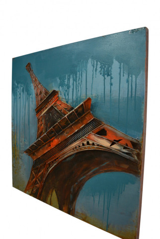 Tablou din metal Eiffelturm II 80cm x 80cm - Img 3