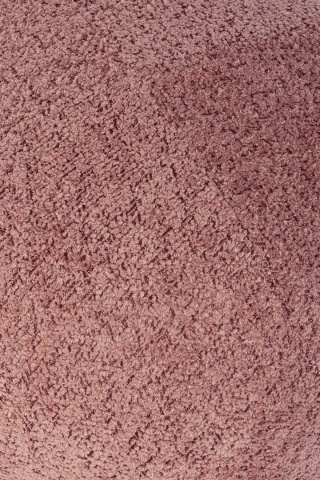 Taburet Dayla, rotund, diametru 45 cm, din poliester cu efect bouclé, roz - Img 5