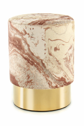 Taburet tapitat Gipsy bronz/auriu