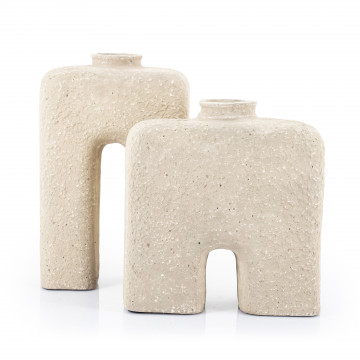 Vaza de ceramica Arca mica bej 32 cm - Img 3