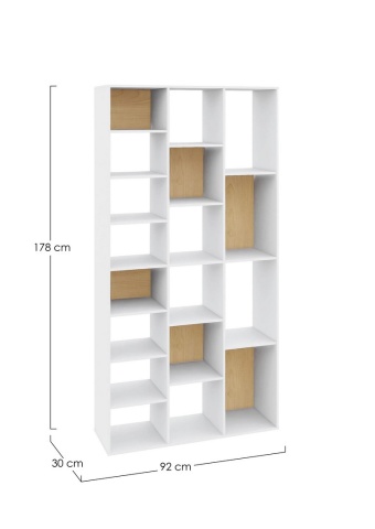Bibliotecă ARTIC din MDF alb 178 cm - Img 2