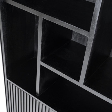 Bibliotecă din lemn de mango Remi 96x200 cm neagra - Img 2