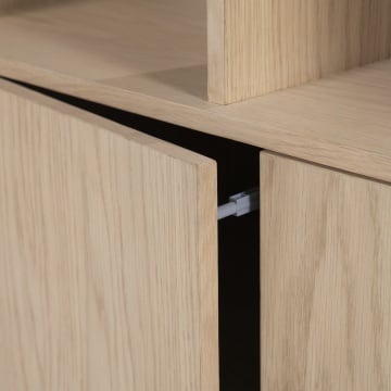 Bibliotecă Harvey din lemn de stejar natural 90x40x180 cm - Img 5