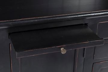 Bibliotecă Jefferson Black din lemn de mango neagra 233.7 cm - Img 8