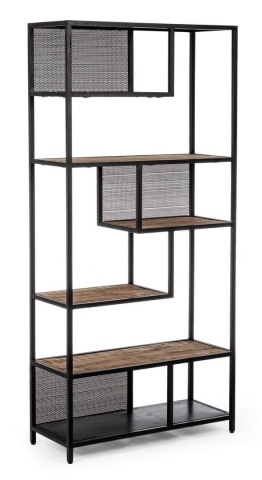 Bibliotecă Roderic din metal si lemn mango 188 cm