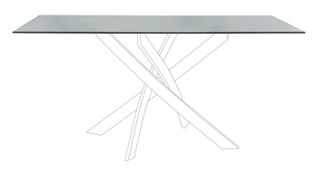 Blat din sticlă masă dining Glamour, 160x90 cm - Img 3