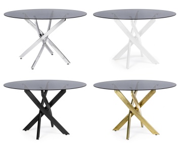 Blat din sticlă masă dining Glamour, Ø120 cm - Img 4