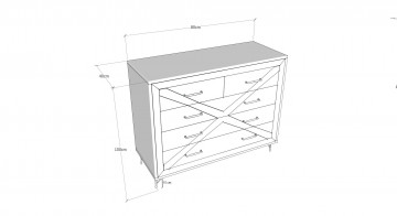 Comoda din pal melaminat Confort stejar antracit 80 cm - Img 4