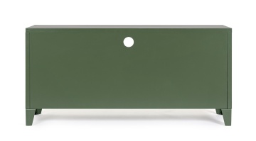 Comodă TV Cambridge, cu 2 uși, din oțel vopsit epoxidic, verde, 120,5x40x58,5 cm - Img 4