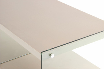 Comoda TV din sticla temperata Elementary aurie 120 cm - Img 5