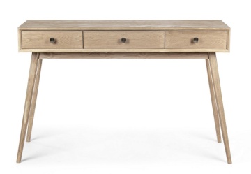 Consolă Alannis, cu 3 sertare, din lemn de brad și MDF, 120x40x78 cm - Img 3
