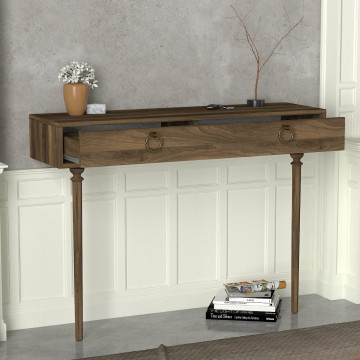 Consola din pal melaminat Goldy nuc 120 cm - Img 5
