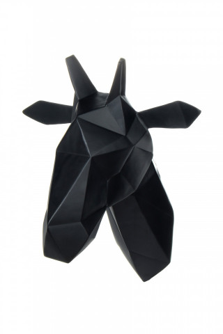 Decoratiune de perete din rasina Giraffe Negru - Img 1