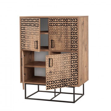 Dulapior din pal melaminat cu model Quantum Solo pin 93x115x36 cm - Img 3