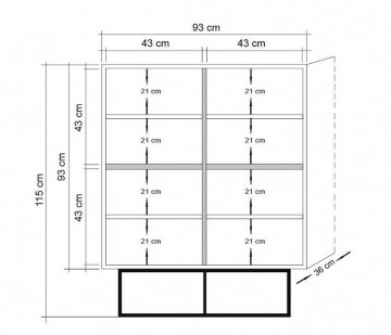 Dulapior din pal melaminat Quantum Solo pin 93x115x36 cm - Img 7
