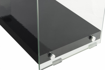 Etajera din sticla Elementary 83x113 cm Neagra - Img 6