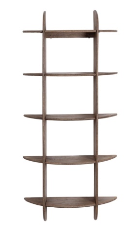 Etajeră Westwood, din lemn de mango, lăcuit, maro rustic, 70x22x160 cm - Img 2