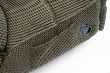 Fotoliu pivotant și reclinabil, din material textil, verde închis, 88.5x107x93.5 cm - Img 11