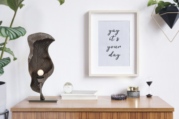 Lampa decorativa din aluminiu, neagra, un bec - Img 2