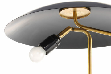 Lampa decorativa din fier/marmura Kayani neagra /aurie /neagra, un bec - Img 9