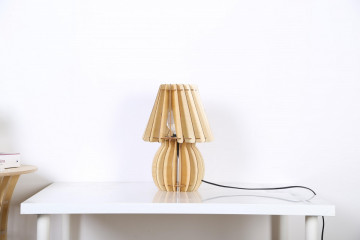 Lampa decorativa din lemn Gino Lemn bej, un bec - Img 3