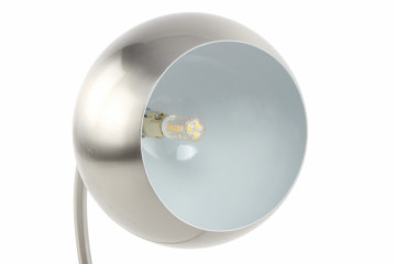 Lampa decorativa din PVC/fier/marmura Bella argintie/alba, un bec - Img 11