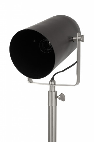 Lampadar din otel/alama/fier Celeste, negru/argintiu, un bec 27x57x158-195 cm - Img 3