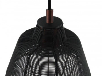 Lustra din fier galvanizat Libertas Small neagra/cupru, un bec - Img 2