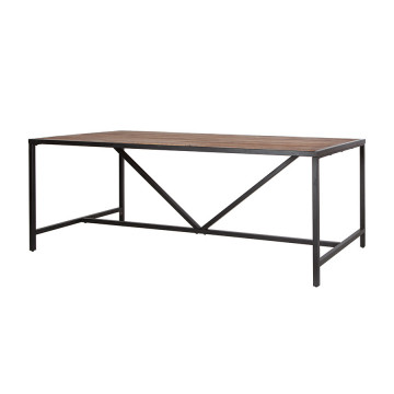 Masa dreptunghiulara din lemn de mango Soho 200x100x76 cm maro/negru - Img 2