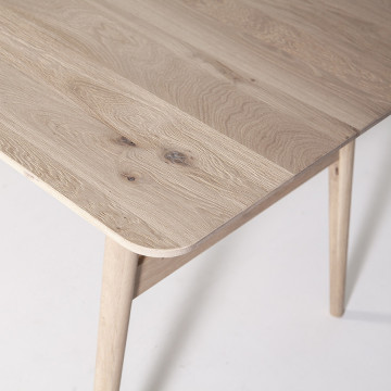 Masa dreptunghiulara din lemn masiv Scandi 240x90x77 cm maro deschis - Img 2