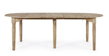 Masă extensibilă Bedford, din lemn masiv de stejar, finisaj ceruit antichizat, 10 locuri, 110-272x110 cm - Img 7