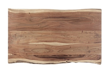 Măsuță de cafea Aron, din lemn de salcâm cu margini neregulate, picioare metalice, 115 x 65 cm - Img 7