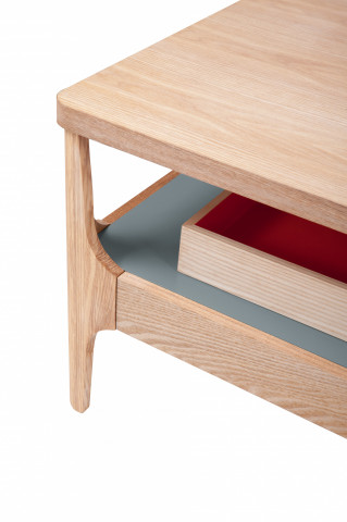 Masuta de cafea dreptunghiulara din lemn Addison 120x60x40 cm gri - Img 3