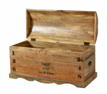 Masuta de cafea dreptunghiulara din lemn cu spatiu de depozitare Rustic 100x43x50 cm maro - Img 3