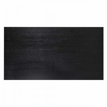Masuta de cafea dreptunghiulara din stejar cu spatiu de depozitare Oakura 43x150x80 cm neagra - Img 3