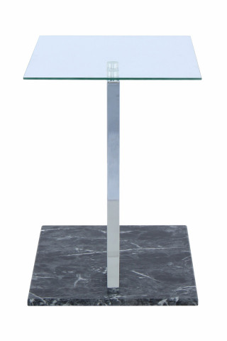 Masuta de cafea dreptunghiulara din sticla cu spatiu de depozitare Julius 45,7x35,5x49 cm transparent/negru - Img 4