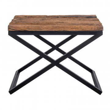 Masuta de cafea patrata din lemn Kensington 60x60x45 cm maro inchis - Img 2