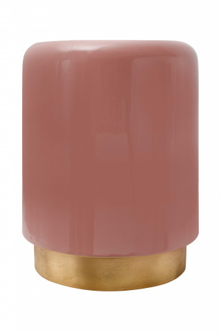 Masuta de cafea rotunda din fier 35x35x44,5 cm roz