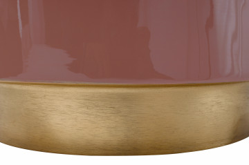 Masuta de cafea rotunda din fier 51,5x51,5x43 cm roz - Img 3