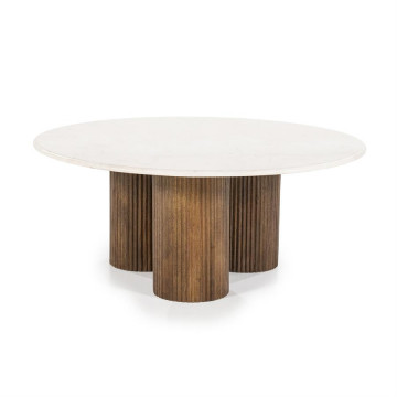 Masuta de cafea rotunda din marmura Xavi 90x90 cm