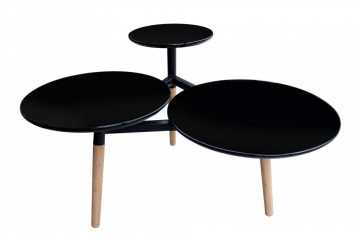 Masuta de cafea triplet Butler 86,5x71x49,5 cm neagra - Img 2
