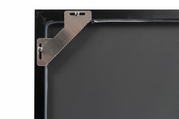Oglinda dreptunghiulara cu rama din polistiren neagra/argintie Cliff, 68cm (L) x 48cm (L) x 1.6cm (H) - Img 6