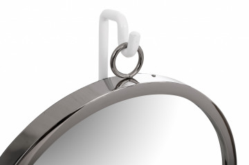 Oglinda rotunda argintiu/alb Elegance 13x30x65 cm - Img 3