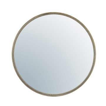 Oglinda rotunda cu rama aurie Selfie, 80 x 5 x 80 cm - Img 1
