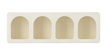 Raft de perete dreptunghiular din MDF, alb cremos, 60x15x20 cm - Img 2