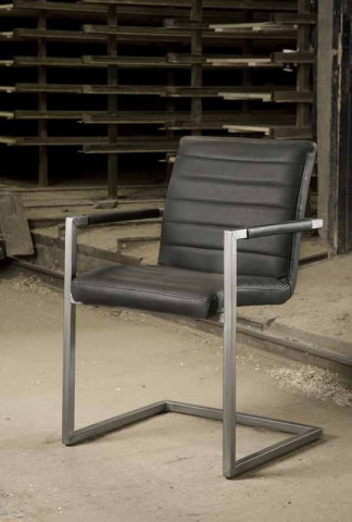 Scaun piele artificiala Bastia gri - Img 2