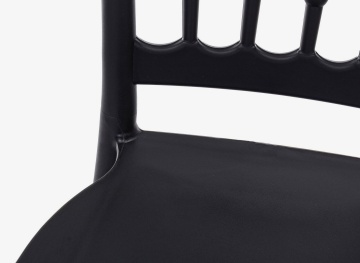 Scaun suprapunabil din plastic, negru, 40.5x41x89 cm - Img 6